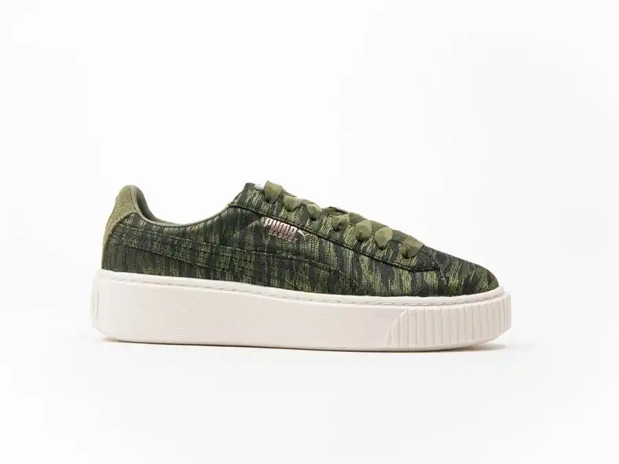 Puma Basket Platform Vr Wn S Olive Night Kadın Yeşil Sneaker 364092 1