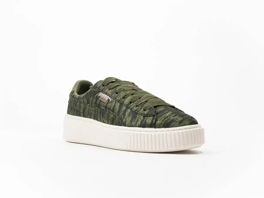 Puma Basket Platform Vr Wn S Olive Night Kadın Yeşil Sneaker 364092 1