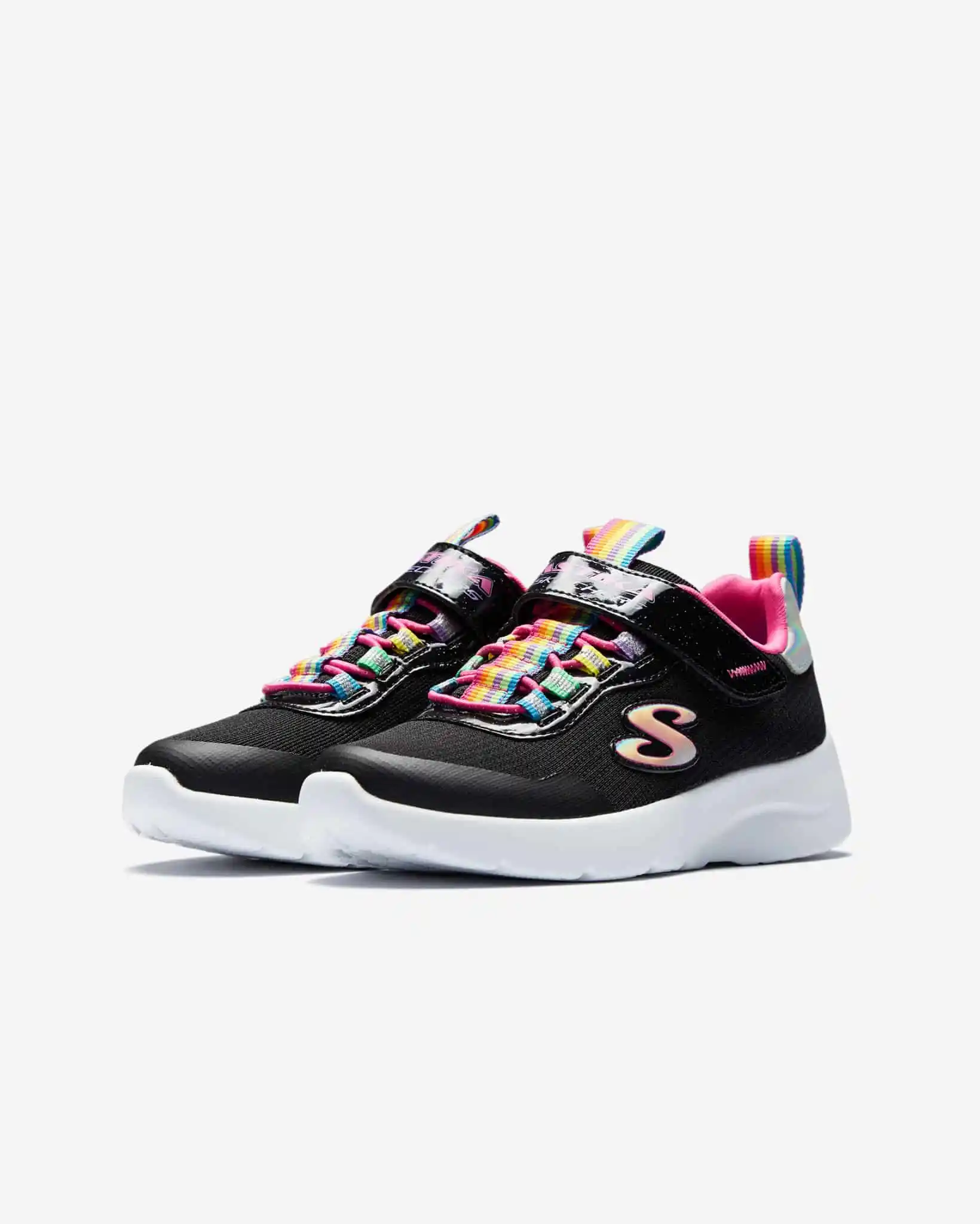 Skechers Dynamight 2.0 - Rockin# Rainbow Kız Çocuk Siyah Spor Ayakkabı 302464L BKMT