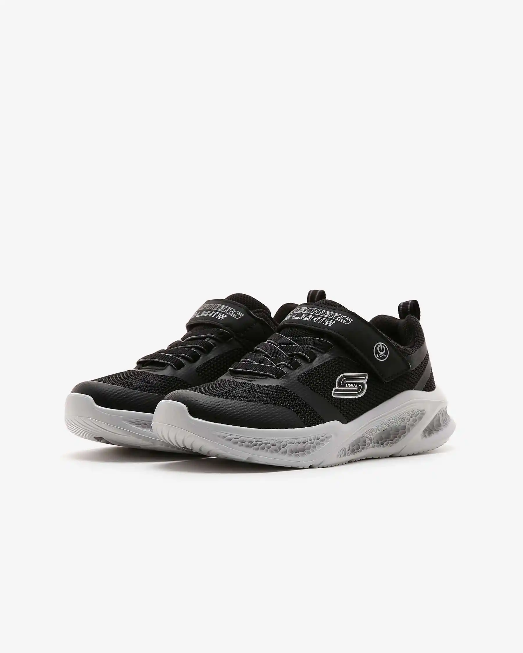 Skechers Meteor - Lights Büyük Erkek Çocuk Siyah Işıklı Spor Ayakkabı 401675L BKGY